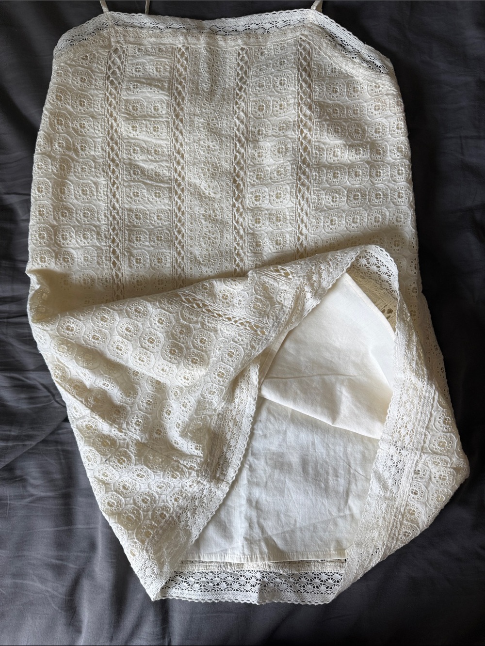 Abercrombie & Fitch White Lace Mini Slip Dress - Picture 5 of 5